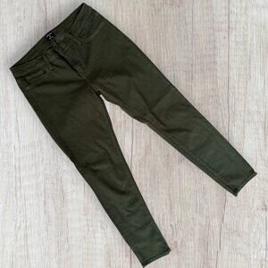JUSTBLACK Olive Green Denim Stretch Skinny Jeans Just Black Size 30